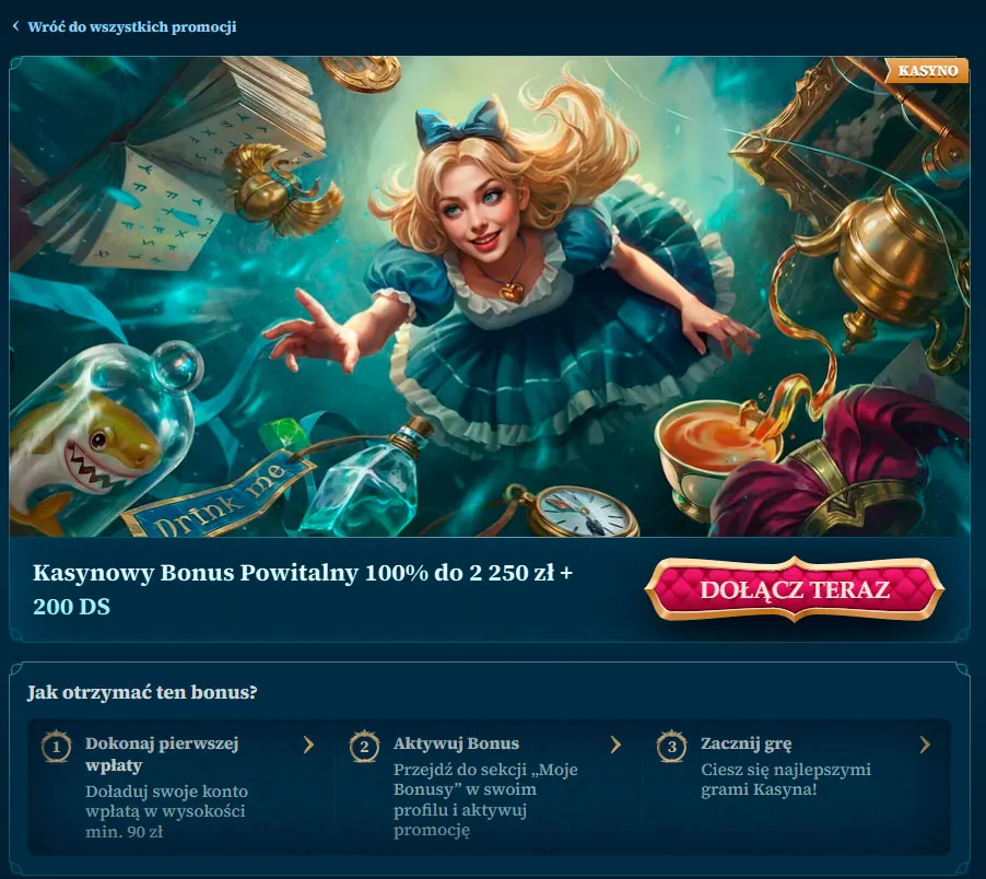 oferta kasynowa BetAlice Casino